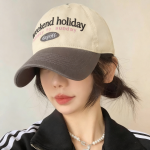 New men's and women's baseball cap, Korean style, Japanese style, small face, large head circumference, visor, sun protection, sports, casual hat