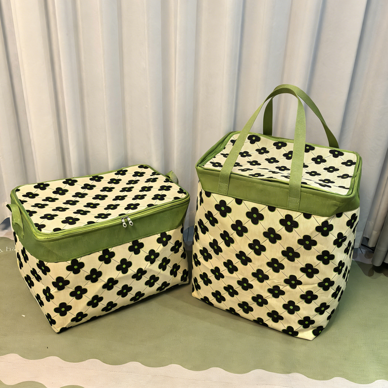 120L moisture-proof double zipper with steel ring dustproof storage box with lid clothes arrangement storage artifact