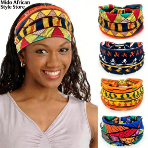 African national printing yoga headband wide-band antiperspirant headscarf headwear female African headdress